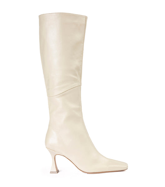 Light Yellow Tony Bianco Fantasy Vanilla Nappa 8cm Stiletto Boots | DPHVO22105