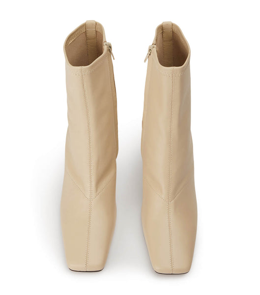 Light Yellow Tony Bianco Fomo Vanilla Nappa 8cm Stiletto Boots | PHIIZ52684