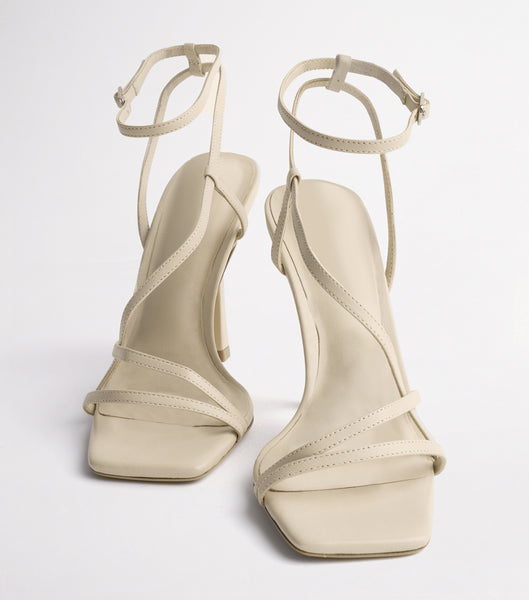 Light Yellow Tony Bianco Franci Vanilla Sheep Nappa 10.5cm Bridal Heels | DPHVO24340