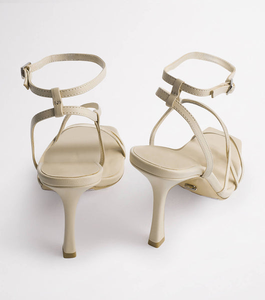 Light Yellow Tony Bianco Franci Vanilla Sheep Nappa 10.5cm Bridal Heels | DPHVO24340