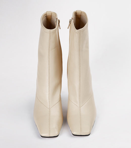 Light Yellow Tony Bianco Halsey Vanilla Nappa 10.5cm Ankle Boots | PHDFL28799