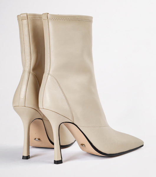 Light Yellow Tony Bianco Halsey Vanilla Nappa 10.5cm Ankle Boots | PHDFL28799