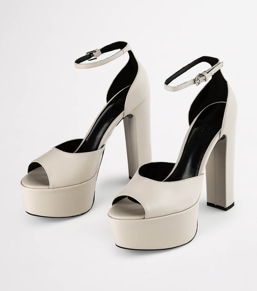 Light Yellow Tony Bianco Jayze Vanilla Nappa 14cm Event Heels | PHEAH26708