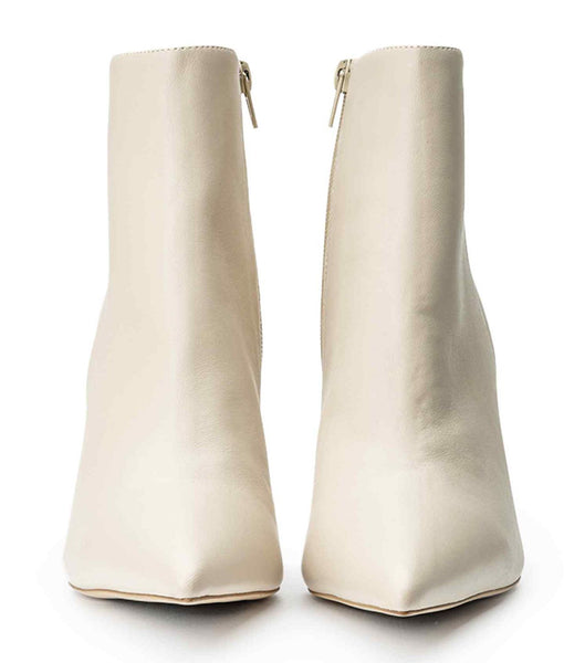 Light Yellow Tony Bianco Keanu Vanilla Nappa 9.5cm Stiletto Boots | EPHVG72112