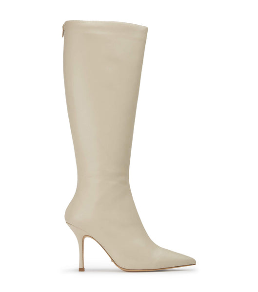 Light Yellow Tony Bianco Kortez Vanilla Nappa 9.5cm Mid Calf Boots | GPHEC45267