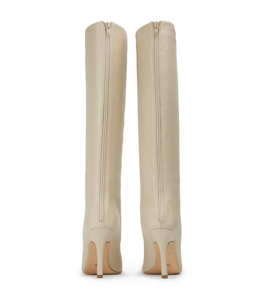 Light Yellow Tony Bianco Kortez Vanilla Nappa 9.5cm Knee High Boots | MPHFT51265