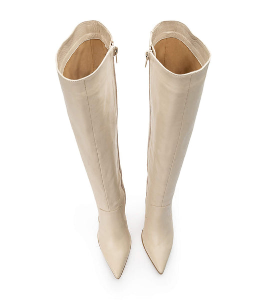 Light Yellow Tony Bianco Lucille Vanilla Venice 10.3cm Heeled Boots | PHXMI67784