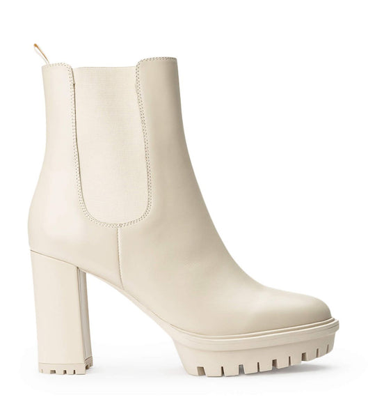 Light Yellow Tony Bianco Sammy Vanilla Capretto 10cm Platform Boots | PHCIF30798