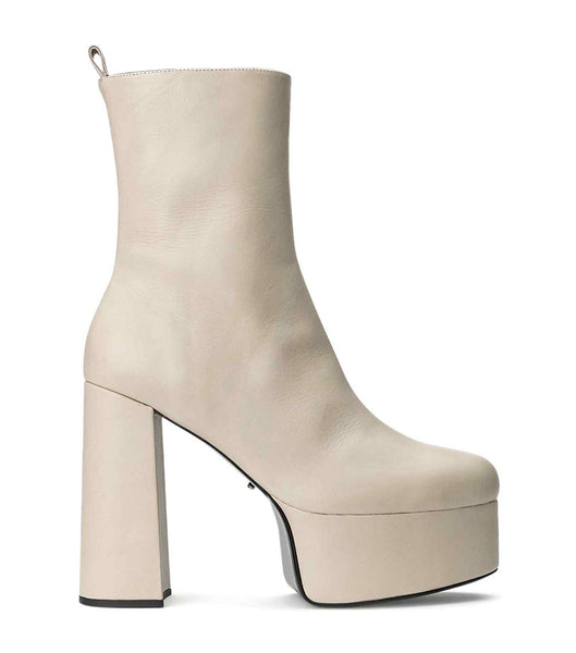 Light Yellow Tony Bianco Tyra Vanilla Venice 12cm Platform Boots | XPHGW76611