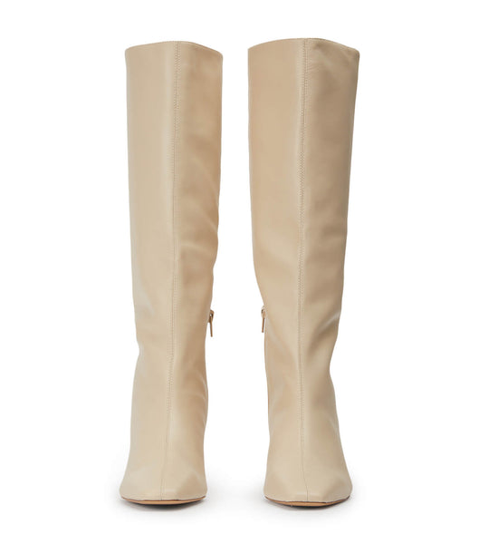 Light Yellow Tony Bianco Vixon Vanilla Nappa 5cm Heeled Boots | PHJBT57062