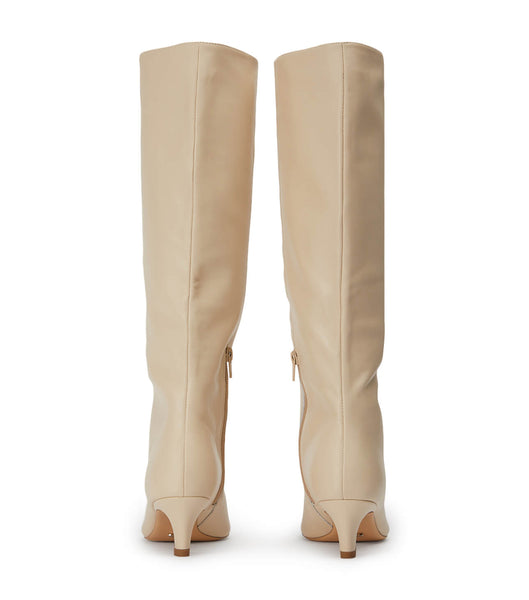 Light Yellow Tony Bianco Vixon Vanilla Nappa 5cm Knee High Boots | PHJVR62848