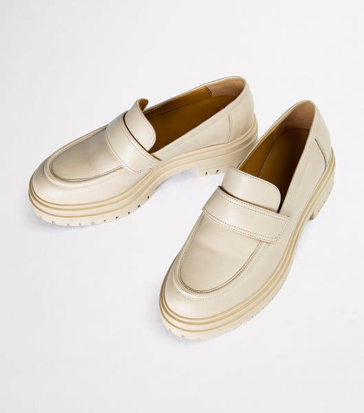 Light Yellow Tony Bianco Wiz Vanilla Capretto 4.5cm Loafers | XPHGW30959