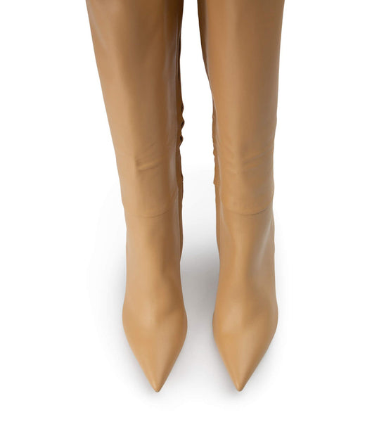 Orange Tony Bianco Apollo Honey Nappa 10.5cm Stiletto Boots | FPHUI56172