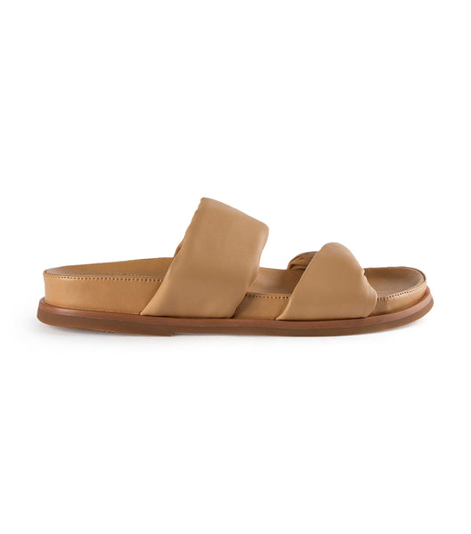 Orange Tony Bianco Henry Honey Nappa 3.5cm Slides | PHXBR89891