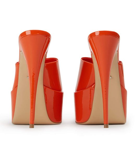 Orange Tony Bianco Jordyn Citrus Patent 15cm Platform Shoes | PHQCS58897