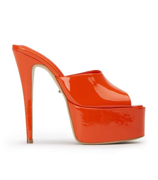 Orange Tony Bianco Jordyn Citrus Patent 15cm Stiletto Heels | ZPHNQ91972