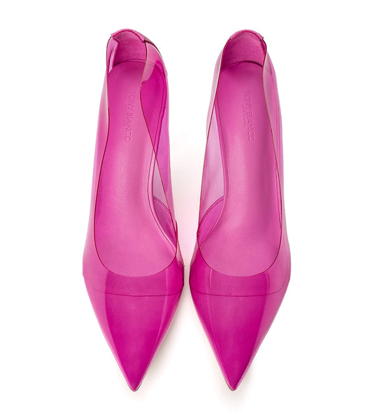 Pink Tony Bianco Alijah Pink Vinylite/Pink Nappa 10.5cm Stiletto Heels | EPHVG28798