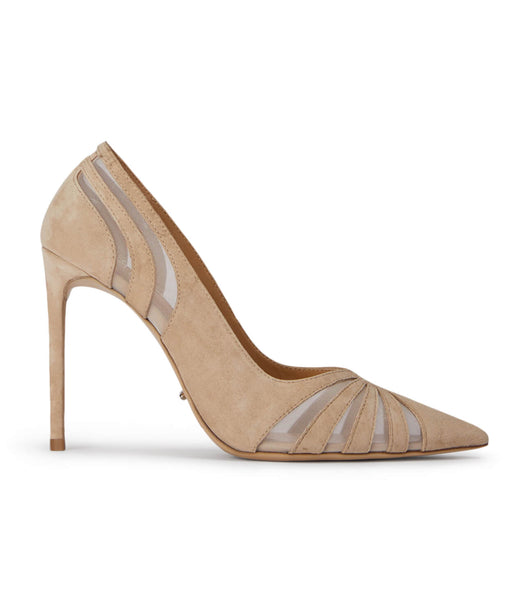 Pink Tony Bianco Arrow Blush Suede 10.5cm Event Heels | GPHUC39513