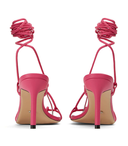 Pink Tony Bianco Clarity Acid Pink 8.5cm Strappy Heels | PHEGJ84597