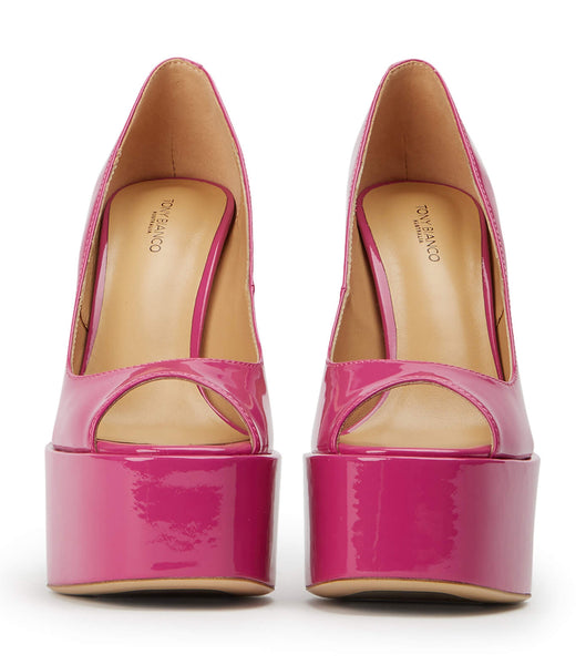 Pink Tony Bianco Jolee Berry Patent 15cm Stiletto Heels | GPHUC30376