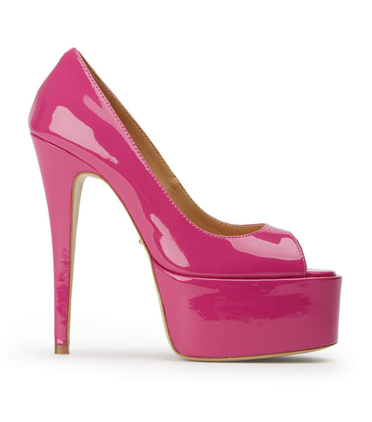 Pink Tony Bianco Jolee Berry Patent 15cm Stiletto Heels | GPHUC30376