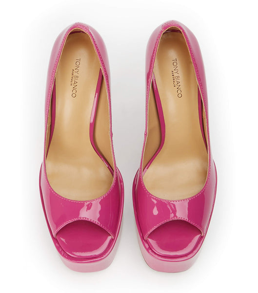 Pink Tony Bianco Jolee Berry Patent 15cm Platform Shoes | PHIIZ10349