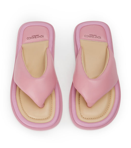 Pink Tony Bianco Nikki Musk Nappa Slides | UPHND94744