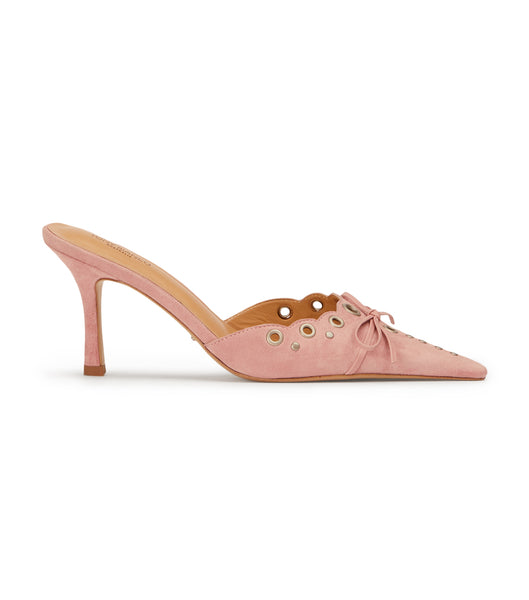 Pink Tony Bianco Shae Blossom Suede 8cm Low Heels | GPHUC47757