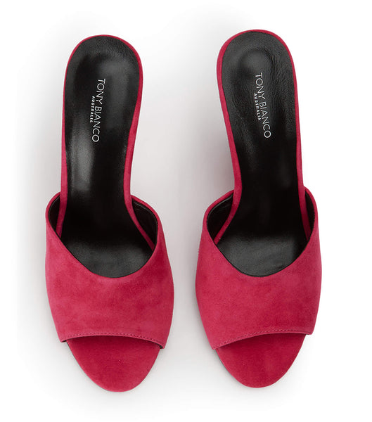 Red Tony Bianco Galaxy Lipstick Suede 11cm Wedges | UPHTG26714