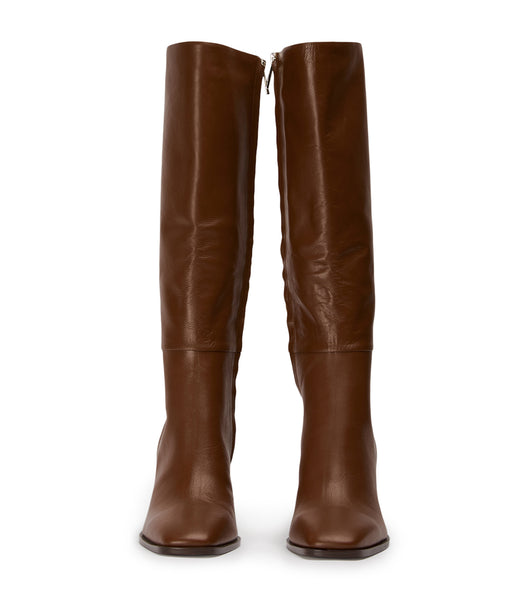 Red Tony Bianco Rylee Rust Venice 8.5cm Knee High Boots | UPHND25295