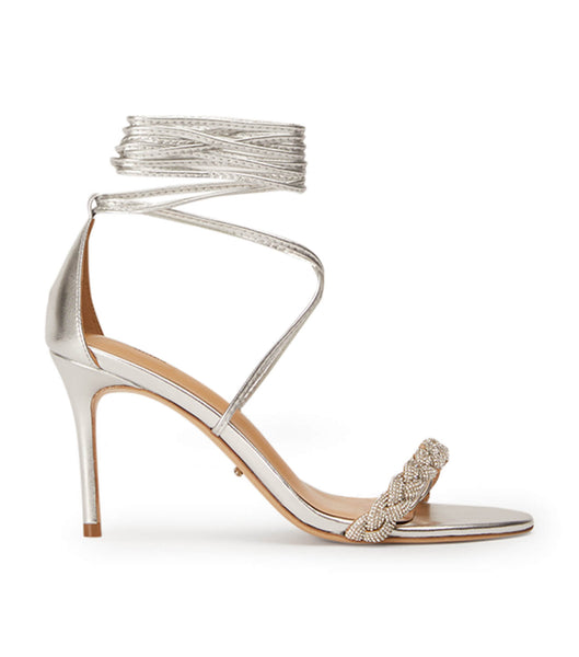 Silver / Metal Tony Bianco Henley Silver Nappa Metallic 8.5cm Strappy Heels | PHZDE75757