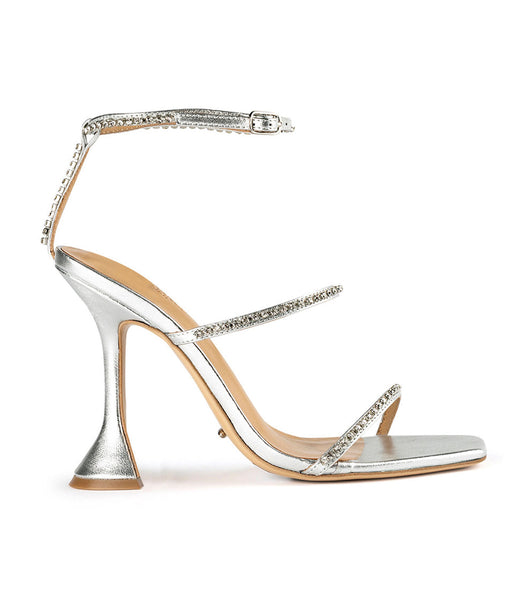 Silver / Metal Tony Bianco Shy Silver Nappa Metallic 10.5cm Event Heels | PPHQX64839