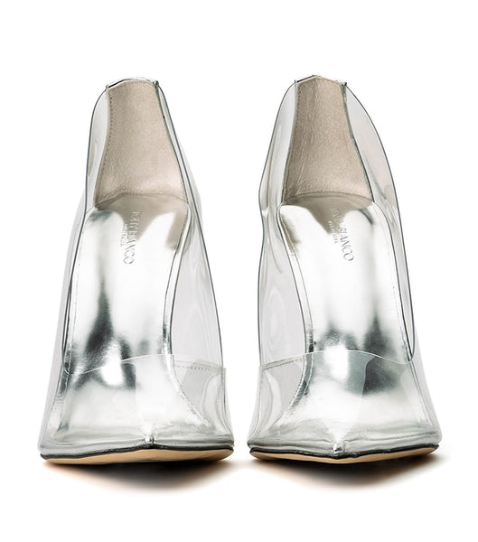 Silver Tony Bianco Alijah Clear Vinylite/Silver 10.5cm Stiletto Heels | APHDF96189