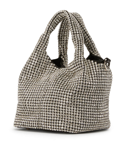 Silver Tony Bianco Angie Clear Crystal Mini Handbags Accessories | PHEAH19528