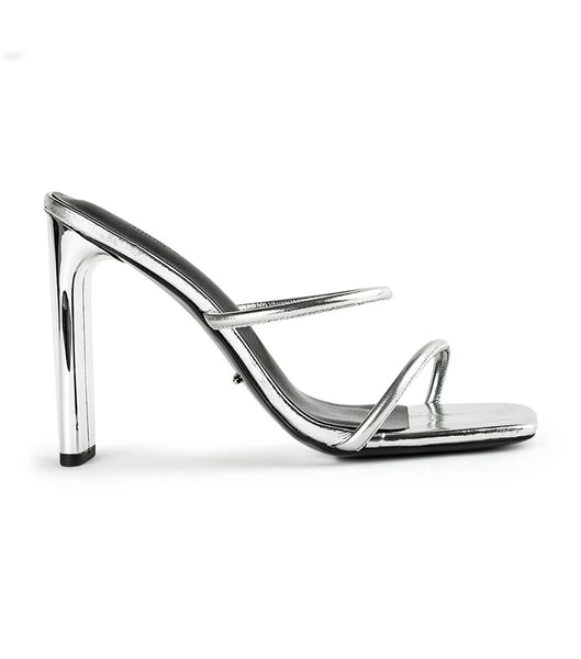 Silver Tony Bianco Florence Silver Foil 11cm Bridal Heels | PHEGJ71399