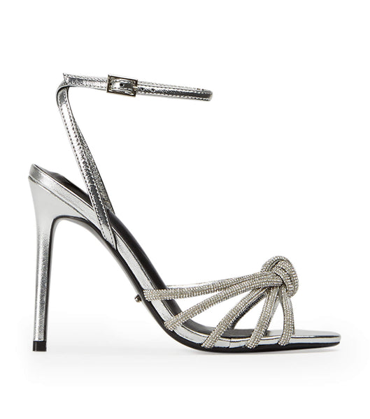 Silver Tony Bianco Kyla Silver Foil 11cm Event Heels | EPHHC57619