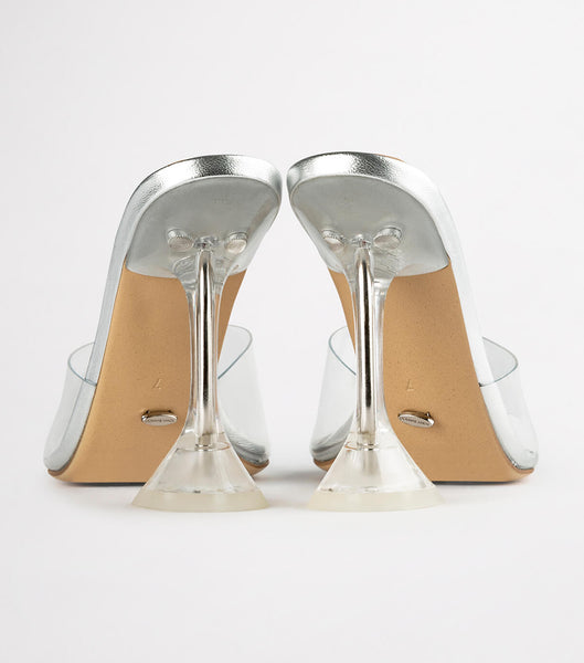 Silver Tony Bianco Serri Clear Vinylite/Silver 10.5cm Bling Heels | SPHVO23190