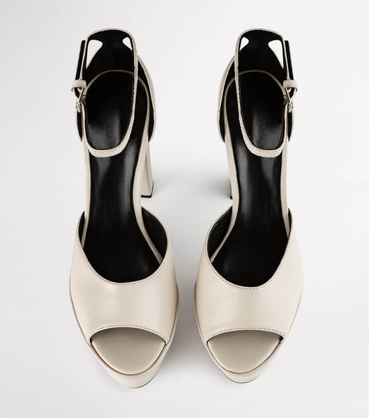 White / Black Tony Bianco Jayze Vanilla Nappa 14cm Platform Shoes | FPHHY81456