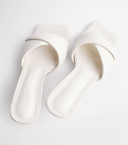 White Tony Bianco Alexa Dove Nappa 6.5cm Low Heels | PHXMI16069