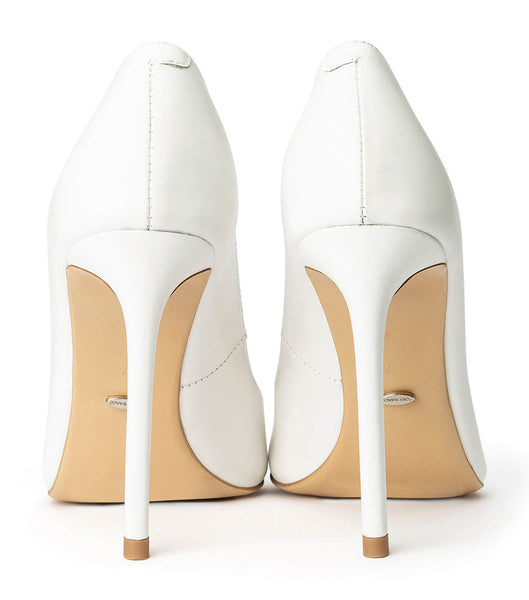 White Tony Bianco Anja Milk Capretto 10.5cm Bling Heels | PHJVR39015