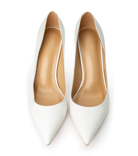 White Tony Bianco Anja Milk Capretto 10.5cm Event Heels | PPHQX41310