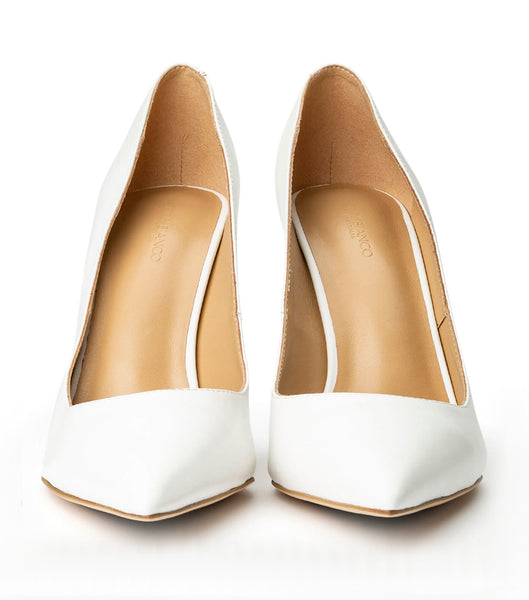 White Tony Bianco Anja Milk Capretto 10.5cm Event Heels | PPHQX41310