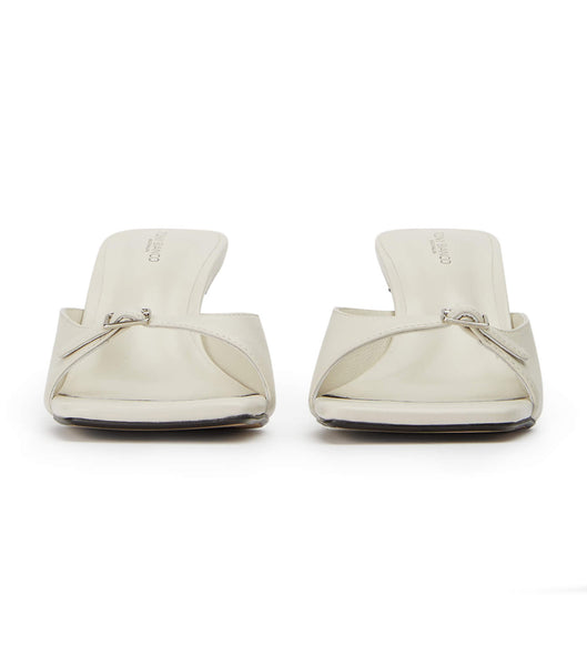 White Tony Bianco Asar Dove Nappa 6.5cm Low Heels | PHXMI68111