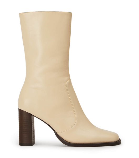 White Tony Bianco Atlanta Ecru Venice 8.5cm Heeled Boots | BPHSD89518