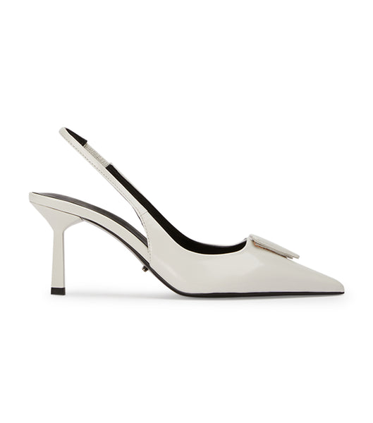 White Tony Bianco Bertie White Hi Shine 7.5cm Event Heels | FPHUI72581