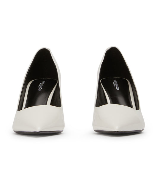 White Tony Bianco Billy White Hi Shine 7.5cm Low Heels | PHDYB96961