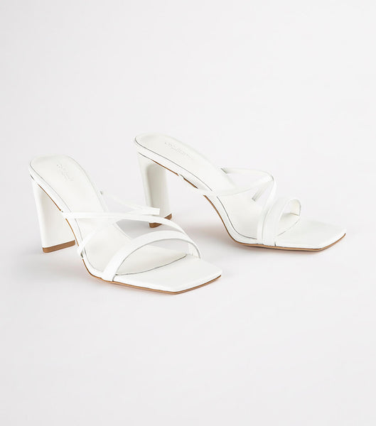 White Tony Bianco Classic White Nappa 8.5cm Low Heels | FPHUI65650