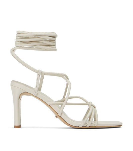 White Tony Bianco Cyndi Dove Nappa 8.5cm Block Heels | XPHGW19855