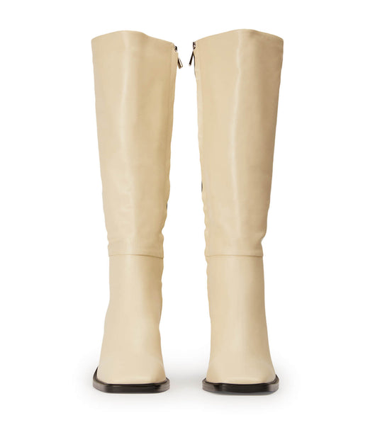 White Tony Bianco Darby Ecru Venice 7.5cm Knee High Boots | PPHER68531