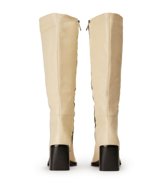 White Tony Bianco Darby Ecru Venice 7.5cm Knee High Boots | PPHER68531